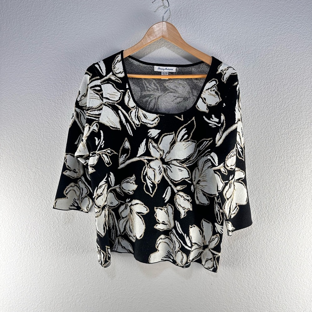 Tommy Bahama Noche Mar Jacquard Sweater‎ Sz XL